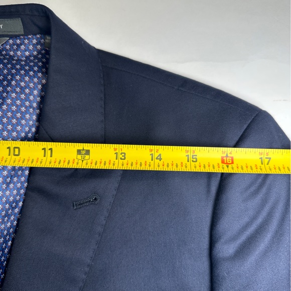 INDOCHINO MENS BLAZER SPORT COAT 2 BUTTON BLUE NAVY BLAZER CASHEMERE/WOOL 40S - Picture 2 of 9